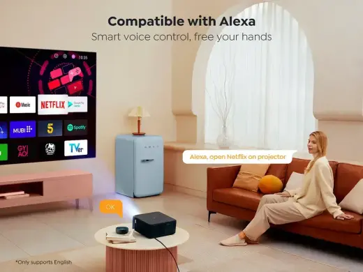 Yaber K2s LCD FullHD 1080p Multimedia Projector with JBL Speakers - Black Photo