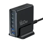 TECH-PROTECT DC160W-GAN 6-PORT DESKTOP CHARGER PD 160W / QC3.0 BLACK Фото num