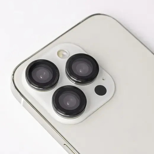 Set of lens glasses for Samsung Galaxy S24 Ultra black frame (5 pcs)