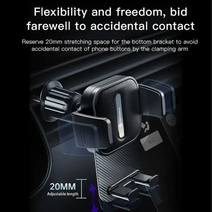Car phone holder Forcell F-Grip Guardian AV air vent black Photo