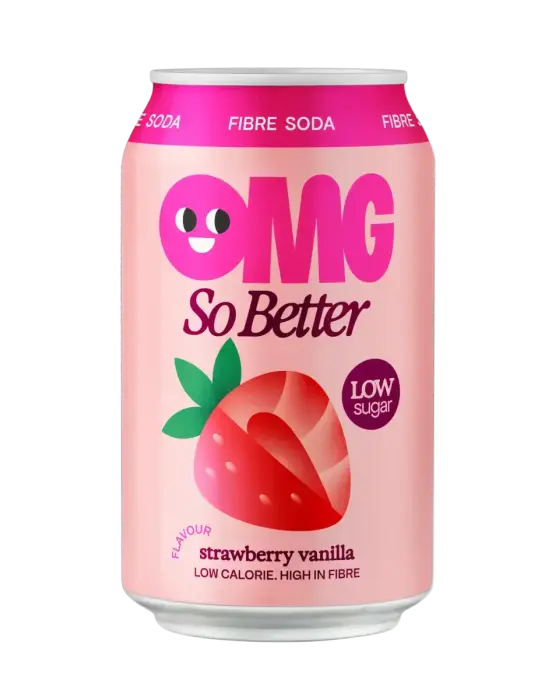 Gāzēts dzēriens OMG Strawberry Vanilla, bundžā, 0.33l (DEP)