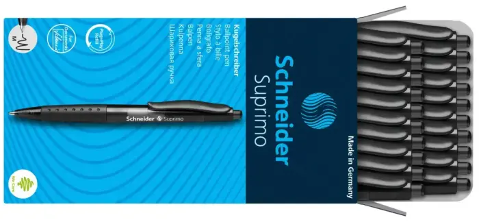 Lodīšu pildspalva SCHNEIDER SUPRIMO 1.0mm melna tinte Photo