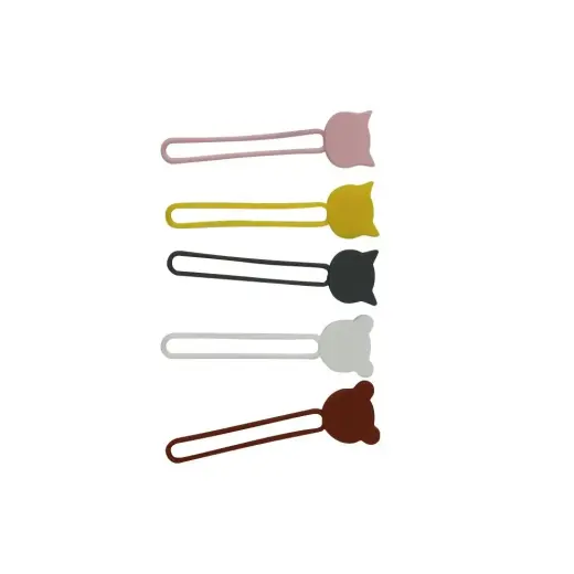 Silicone cable reel - pink Photo