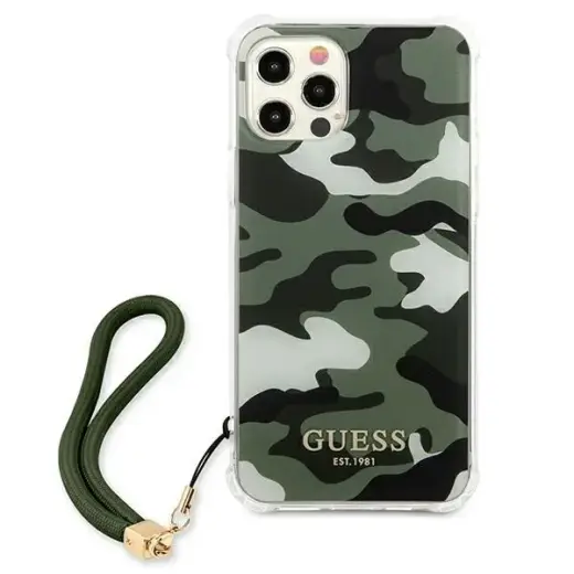 Guess GUHCP12LKSARKA iPhone 12 Pro Max 6,7" zielony|khaki hardcase Camo Collection Фото num