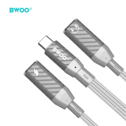 BWOO 2 in 1 Adapter  2 Type C ports to 3.5MM Jack BZ68 Foto 3