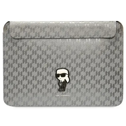 Karl Lagerfeld Sleeve KLCS14SAKHPKG 14" srebrny|silver Saffiano Monogram Ikonik Foto 1