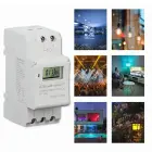 Qoltec Electronic Timer Switch for DIN Rail with Built-in Battery | 7-Day Schedule | 16 Programs Фото num