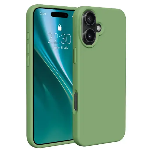 Etteri Silicone case for iPhone 16 light green