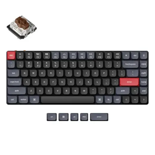 Keychron K3 Pro QMK|VIA Wireless Mechanical Keyboard White backlight Brown Switch (black) Foto 2