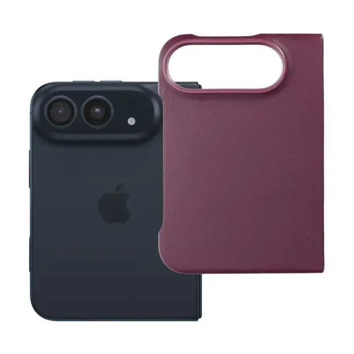Case for iPhone Duo 4sD-i Pastel compatible with MagSafe zgodne z MagSafe dark cherry