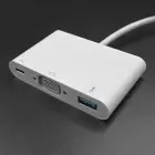 Qoltec Hub Adapter USB-C 3.1 3in1 | USB 3.0 | VGA | USB-C 3.1 PD 92W Фото num