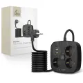Tech-Protect PCS3X4 power strip, 3 sockets, 2xUSB-A, 2xUSB-C 200 cm - black Photo