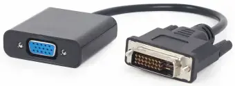 Gembird DVI-D Male - VGA Female 0.2m Black Full HD Foto 1