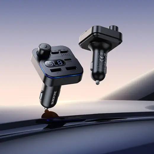 Borofone Transmitter FM BC61 Ocean MP3, Bluetooth - 2xUSB + Type C - PD 45W black Photo