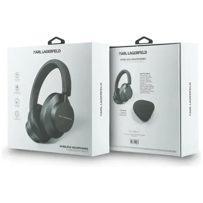 Over-Ear Headphones Karl Lagerfeld Saffiano Elongated Bluetooth ANC grey Foto 6