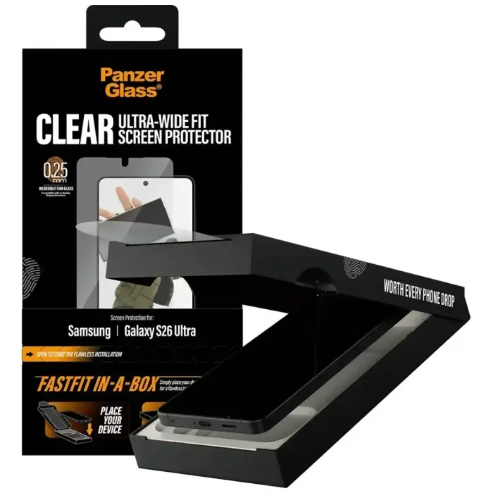 Tempered glass PanzerGlass Ultra-Wide Fit FastFit** for **Samsung Galaxy S26 Ultra** Foto 4