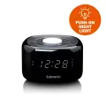 Lenco radio pulkstenis, ar nakts gaismu, balts Foto 3