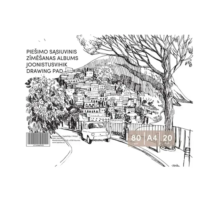 Zīmēšanas albums, A4, 80 gsm, 20 loksnes Foto 4
