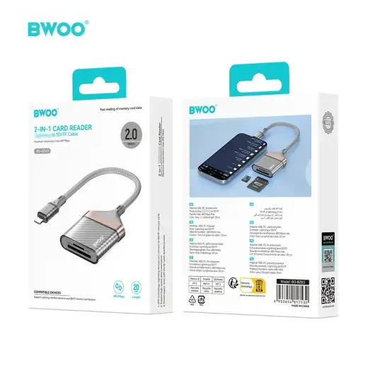 BWOO Adapter Lightning to SD card / TF Card BZ63 Фото num