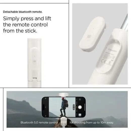 SPIGEN S541W BLUETOOTH SELFIE STICK TRIPOD DUNE BEIGE Фото num