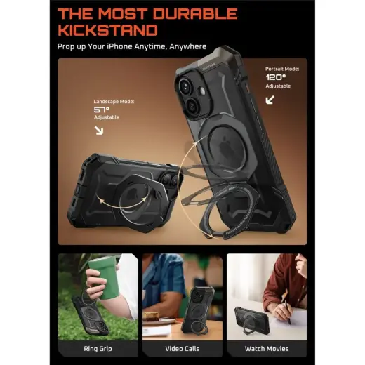 SUPCASE UB GRIP MAG MAGSAFE IPHONE 17 BLACK Photo