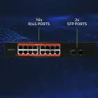 Qoltec Gigabit Ethernet SWITCH | 16x RJ45 | 2x SFP | 1000 Mb/s Foto 7