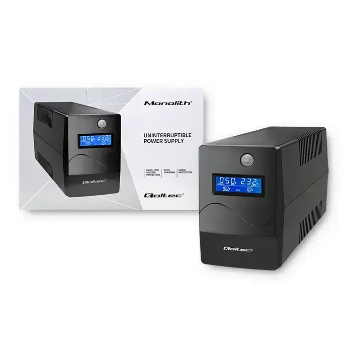 Qoltec Uninterruptible Power Supply UPS Line Interactive | Monolith | 650VA | 360W | LCD | USB | RJ45 Foto 9