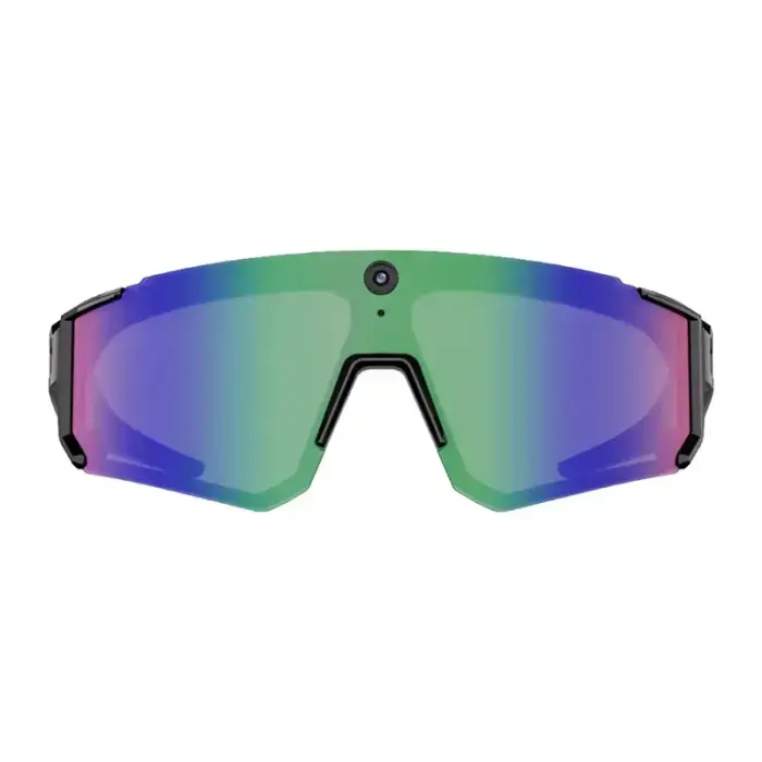 Colmi V06 AI Sports Sunglasses (Black with Blue Lenses)