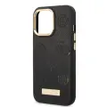 Guess GUHMP13LSAPSTK iPhone 13 Pro | 13 6,1" czarny|black hardcase Peony Logo Plate MagSafe Фото num