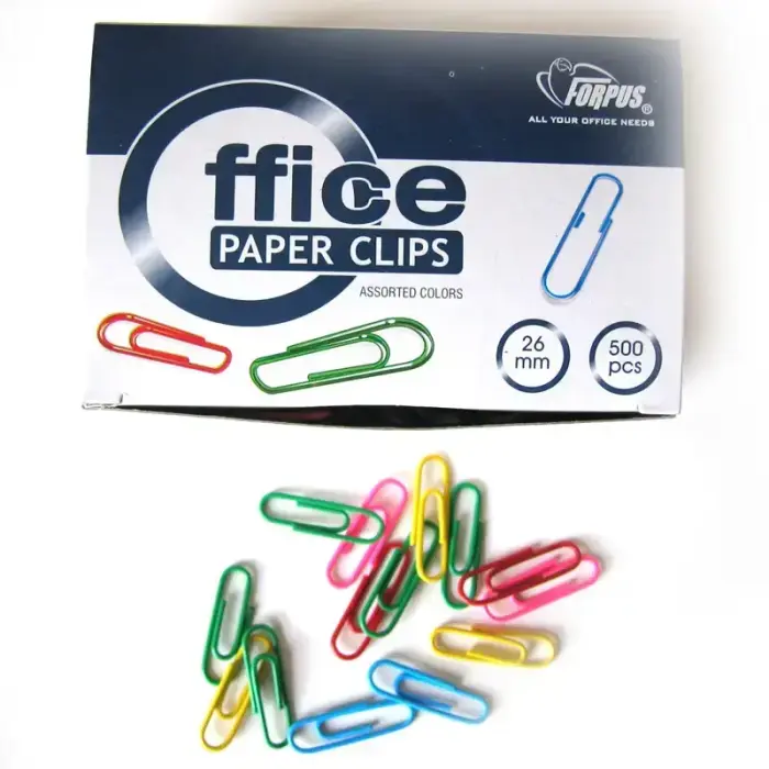 Saspraudes 25mm, 500 gab/kastīte, krāsainas (99073-4G COLOUR) Foto 2