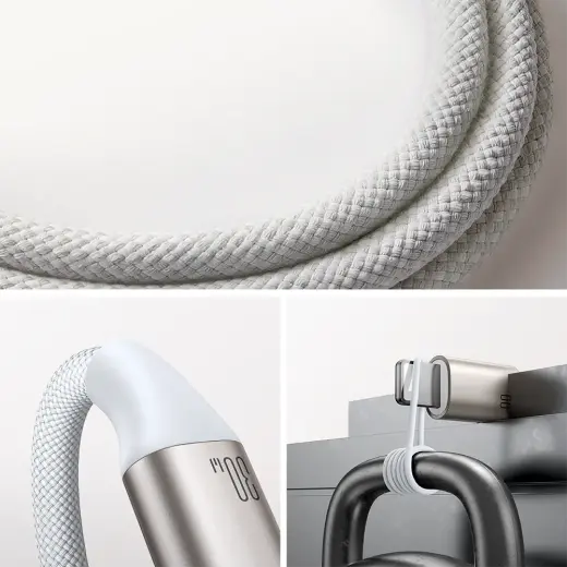 Joyroom 2 in 1 Lightning cable and inductive charger for Apple Watch 1.5m white (S-IW011) Фото num