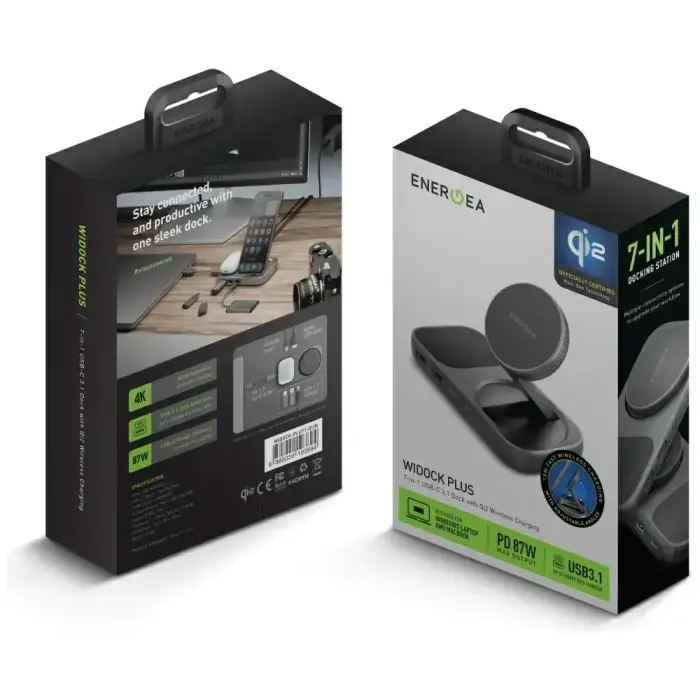 Docking station Energea Widock Plus 7in1 USB-C 3.1 with Qi2 graphite Фото num