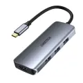 Choetech 7in1 multifunctional USB Type C HUB - 3x USB 3.2 Gen 1 | SD and TF memory card reader | HDMI 4K 30Hz | USB Type C gray (HUB-M19 gray) Фото num