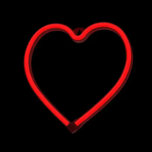 Neon LED Light HEART red Bat + USB FLNE07 Forever Light Foto 3