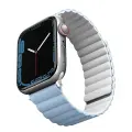 UNIQ pasek Revix Apple Watch Series 4|5|6|7|8|SE|SE2|Ultra 42|44|45|49mm. Reversible Magnetic biały-niebieski|white-blue Фото num