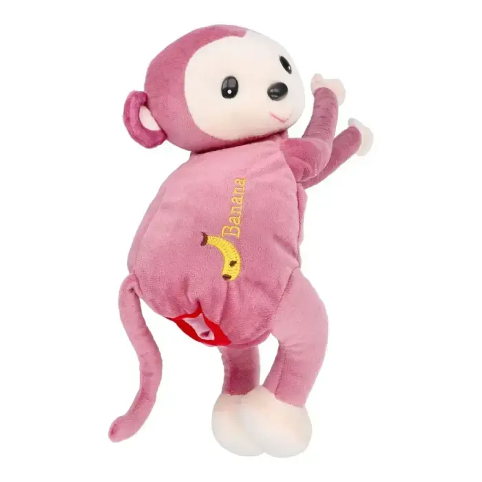 Monkey hanging model tissue box pink Фото num