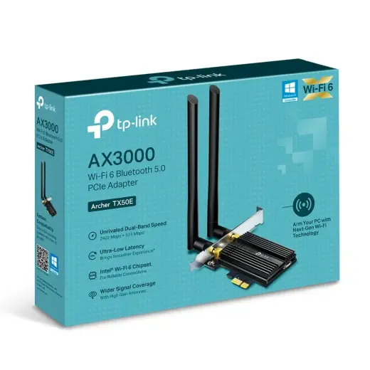 TP-Link Archer TX50E | WiFi tīkla karte | PCI Express, AX3000, Dual Band, Bluetooth 5.0 Foto 2