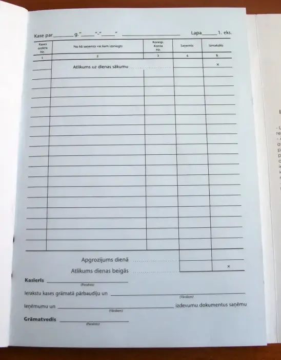 Kases grāmata paškopējoša A5, 50 kompl. Foto 2