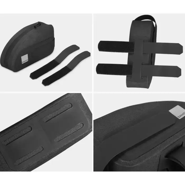 SAHOO bike bag on the bicycle frame with zip 0,3L 122035 black Photo