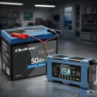 Qoltec Smart Battery Charger 12V 6A | Rectifier with repair function | MCU | Auto OFF | 9-stage charging | AGM, GEL, LiFePO4 — Photo 3