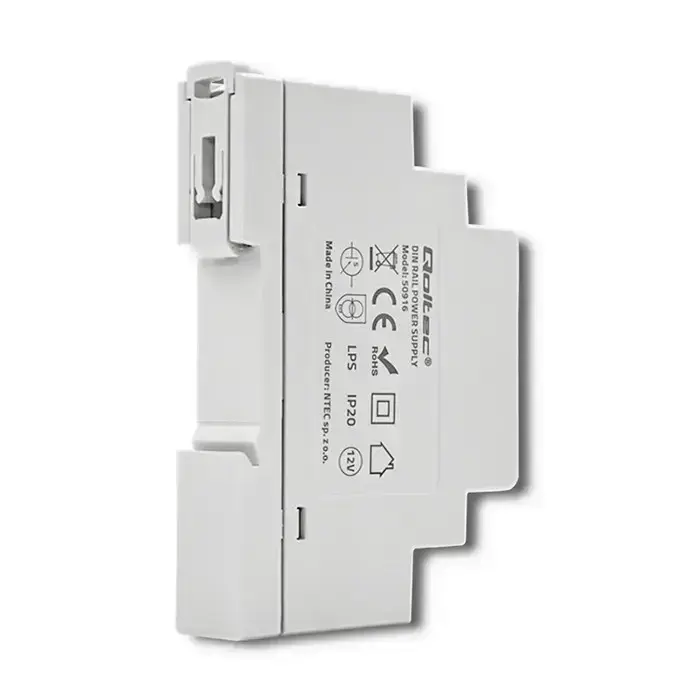 Qoltec DIN rail power supply | 15W | 12V | 1.25A | Gray Фото num