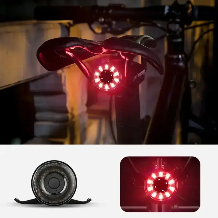 Wozinsky LED rear bicycle light with micro USB red light 5 modes black (WRBLB2) Photo