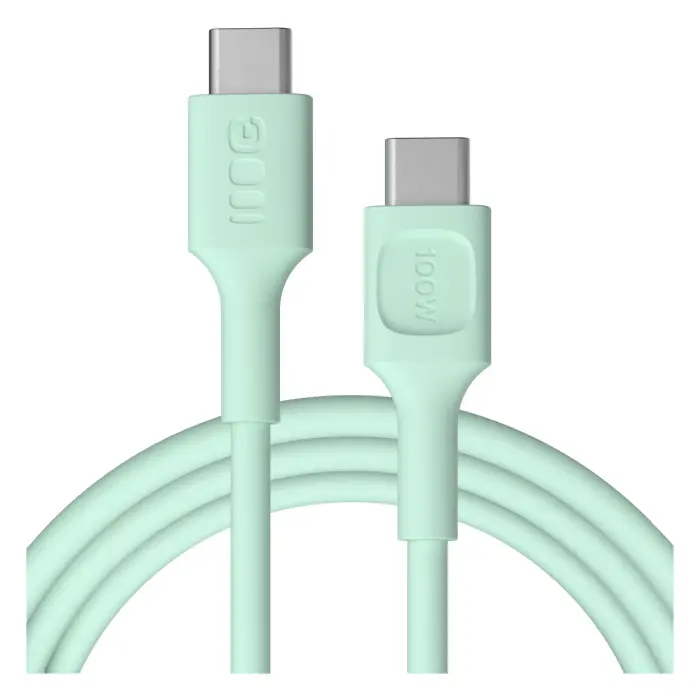 Green Cell PowerFlex data transfer and charging cable | USB-C to USB-C | 100W | 2m | green