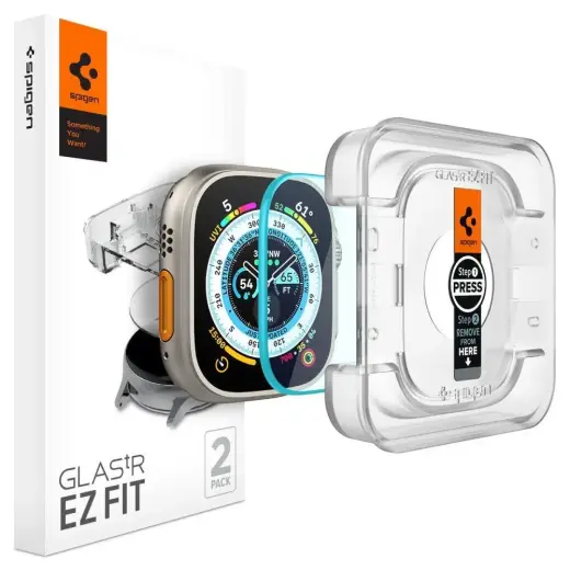TEMPERED GLASS Spigen GLAS.TR "EZ FIT" 2-PACK Apple Watch ULTRA (49 MM) CLEAR Foto 1