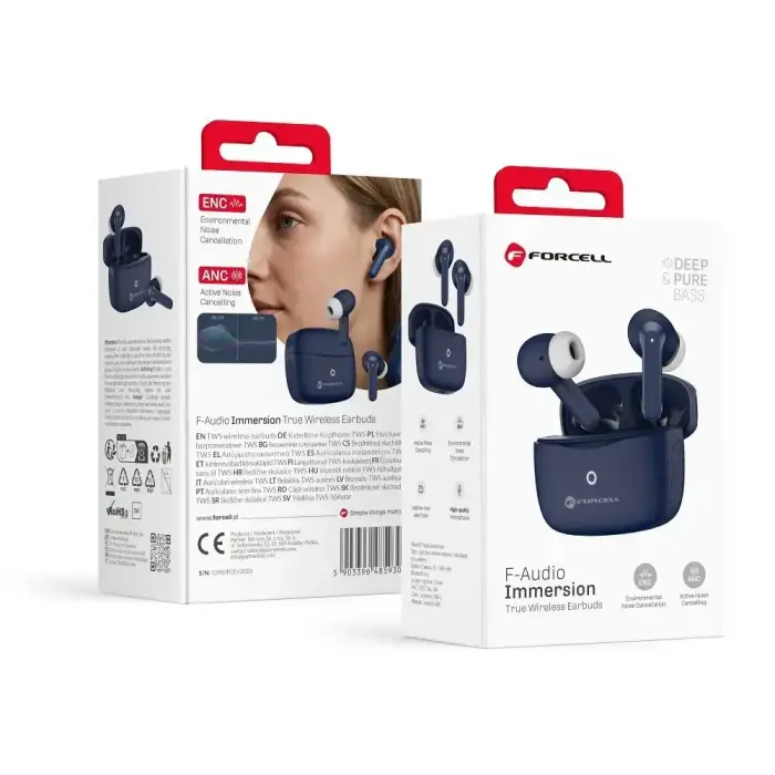 Wireless earphones Forcell F-Audio Immersion ANC + ENC TWS blue