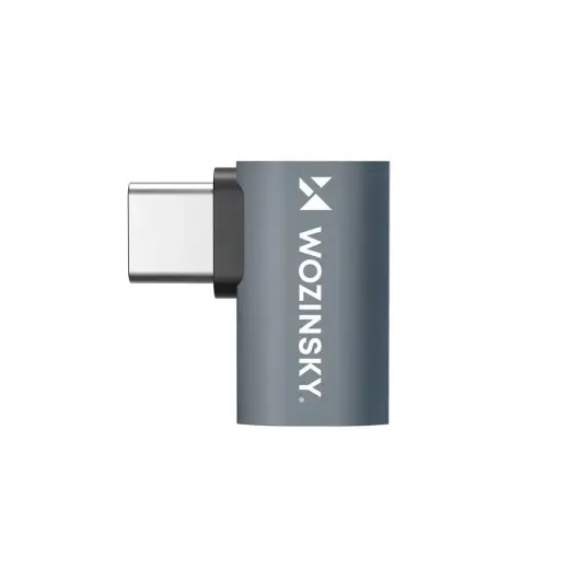Wozinsky WPKB-01 USB-C - USB-C 40Gb|s 240W 8K OTG Side Angled Adapter - Gray Фото num