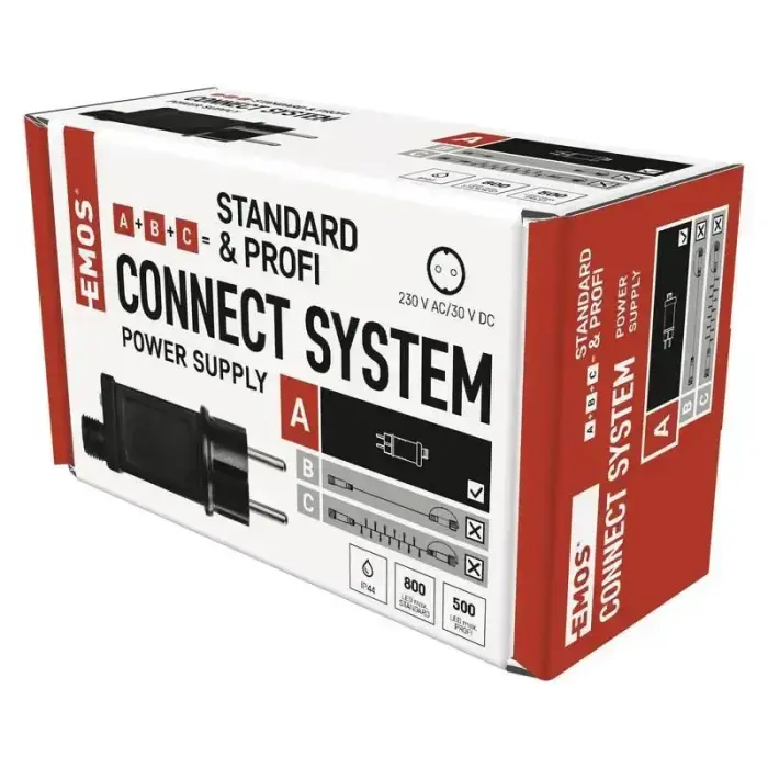Power supply for EMOS CONNECTING garlands, 30Vdc, 12W, with timer