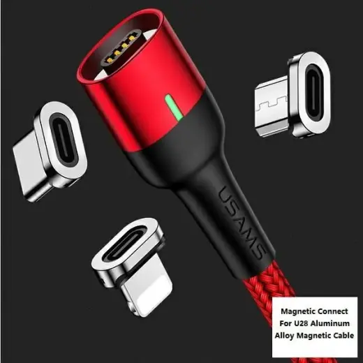 USAMS Adapter magnetyczny U28 lightning bulk srebrny|silver SJ325LNTA Фото num