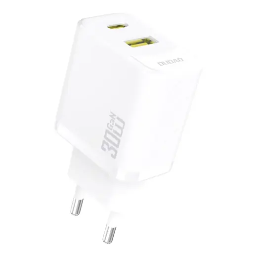 Dudao A27TEU PD 30W GaN USB-A USB-C Wall Charger - White