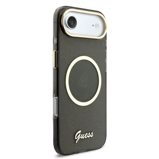 Guess IML Glitter Script Strap MagSafe Case for iPhone Air Black Foto 2